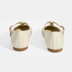 Kadın Beyaz Rugan T-Bant Mary Jane Babet