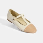 Kadın Beyaz Rugan T-Bant Mary Jane Babet