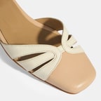 Kadın Beyaz Slingback Deri Günlük Ayakkabı