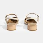 Kadın Beyaz Slingback Deri Günlük Ayakkabı