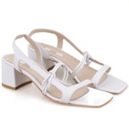 Kadın Beyaz Topuklu Sandalet