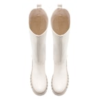 Kadın Beyaz Zincir Detaylı Deri Çizme