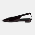 Kadın Bordo Ayarlanabilir Tokalı Rugan Babet