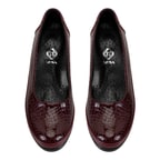 Kadın Bordo DesaComfort Dolgu Topuklu Deri Günlük Ayakkabı