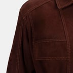 Kadın Bordo Fermuarlı Süet Trençkot