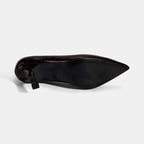 Kadın Bordo Kroko Baskılı Deri Stiletto