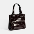 Kadın Bordo Kroko Baskılı Rugan Deri El Çantası