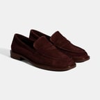 Kadın Bordo Süet Loafer
