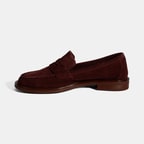 Kadın Bordo Süet Loafer