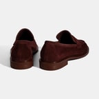 Kadın Bordo Süet Loafer