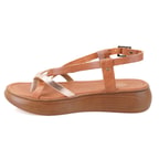 Kadın Bronz Deri Sandalet