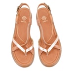 Kadın Bronz Deri Sandalet