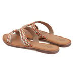 Kadın Çok Renkli Hasır Örgülü Terlik