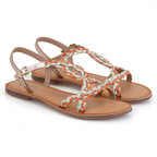 Kadın Çok Renkli Hasır Örgülü Terlik