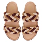 Kadın Çok Renkli Örgülü Terlik