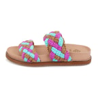 Kadın Çok Renkli Örgülü Terlik