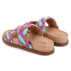 Kadın Çok Renkli Örgülü Terlik