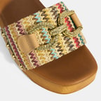 Kadın Çok Renkli Toka Aksesuarlı Topuklu Terlik 