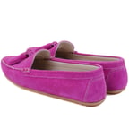 Kadın Fuşya Süet Deri Loafer