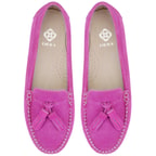 Kadın Fuşya Süet Deri Loafer