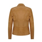 Kadın Hardal Süet Deri Ceket