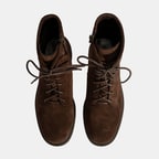 Kadın Kahve Bağcık Detaylı Süet Bot