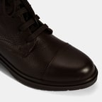 Kadın Kahve Bağcıklı Deri Postal Bot