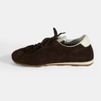 Kadın Kahve Bağcıklı Süet Spor Ayakkabı