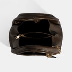 Kadın Kahve Charm Aksesuarlı Deri El Çantası