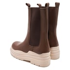 Kadın Kahve Deri Chelsea Bot