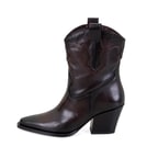 Kadın Kahve Deri Kovboy Bot