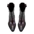 Kadın Kahve Deri Kovboy Bot