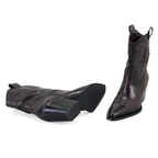 Kadın Kahve Deri Kovboy Bot