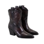 Kadın Kahve Deri Kovboy Bot