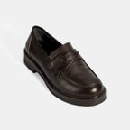 Kadın Kahve Deri Loafer