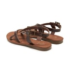 Kadın Kahve Deri Sandalet