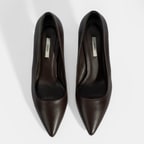 Kadın Kahve Deri Stiletto