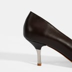 Kadın Kahve Deri Stiletto