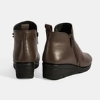 Kadın Kahve DesaComfort Çift Fermuarlı Deri Bot