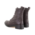 Kadın Kahve Fermuarlı Deri Bot