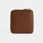 Kadın Kahve Fermuarlı Deri Cüzdan