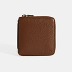 Kadın Kahve Fermuarlı Deri Cüzdan