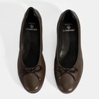 Kadın Kahve Fiyonk Detaylı DesaComfort Deri Ayakkabı