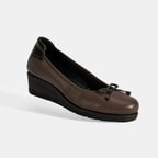 Kadın Kahve Fiyonk Detaylı DesaComfort Deri Ayakkabı