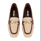 Kadın Kahve Hasır Loafer