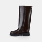 Kadın Kahve Katlama Detaylı Deri Çizme