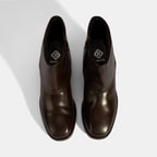 Kadın Kahve Katlama Detaylı Topuklu Deri Bot