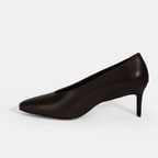 Kadın Kahve Klasik Topuklu Deri Ayakkabı