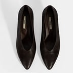 Kadın Kahve Klasik Topuklu Deri Ayakkabı