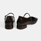 Kadın Kahve Kroko Baskılı Mary Jane Günlük Ayakkabı